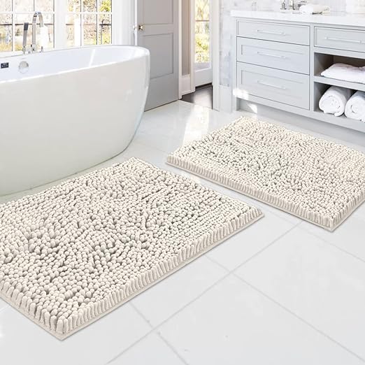 Ivory Luxury Bathroom Rugs